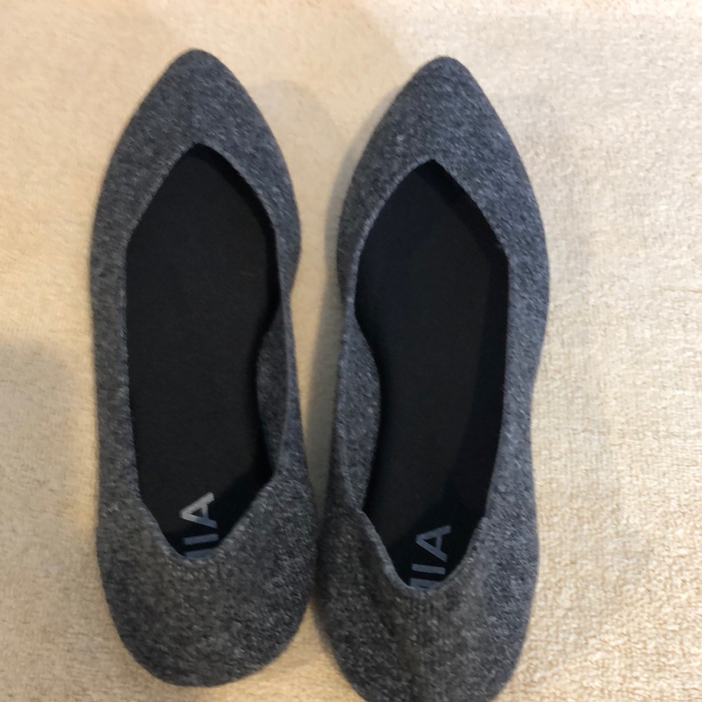 Mia Izzy Flannel Flyknit Pointed Toe Charcoal Gray Women's 9M Ballet Flats Shoe - Picture 9 of 9